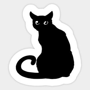 Cat Black Sticker